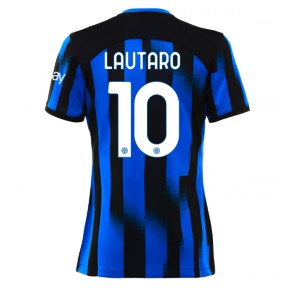 Inter Milan Lautaro Martinez #10 Koszulka Podstawowych Kobiety 2023-24 Krótki Rękaw